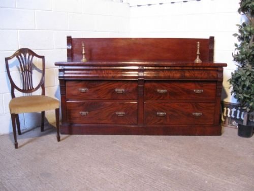 Quality Antique Victorian Flamed Mahogany Chiffonier Sideboard C1880