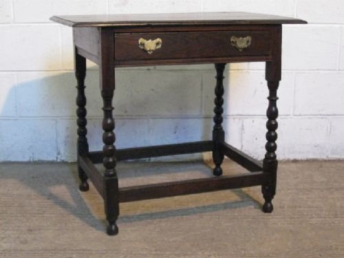 Georgian Solid Oak Side Table Low Boy C1780