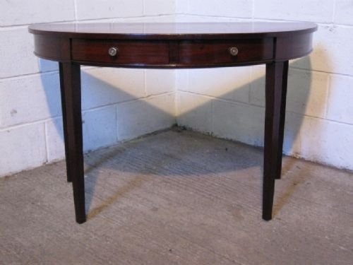 Antique Georgian Mahogany Demi Lune Side Table C1780
