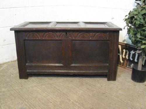 Early Antique Georgian Oak Coffer C1700