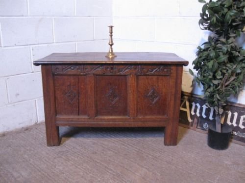 Antique 17th Century Charles 11 Oak Coffer C1680