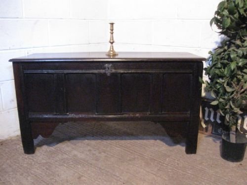 Antique Early Georgian Country Oak Peg Joined Coffer Chest Box C1720 Wdb4312/22.7