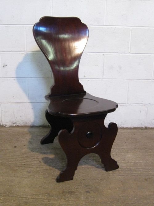Antique Georgian Mahogany Hall Chair C1720