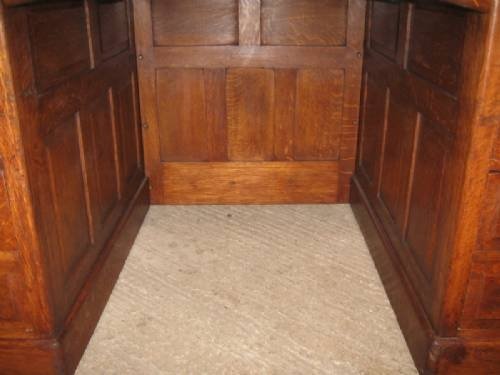 fig 1. SUPERB ANTIQUE EDWARDIAN SOLID TIGER OAK TWIN PEDASTAL DESK C1900 WDB200/22.7