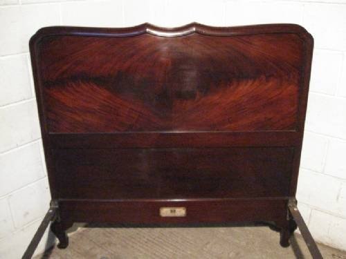 fig 1. FABULOUS ANTIQUE EDWARDIAN MAHOGANY DOUBLE BEDSTEAD BY STAPLES & CO TO HM KING GEORGE V C1915 