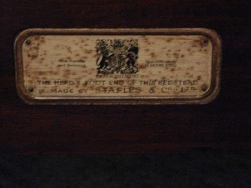 fig 2. FABULOUS ANTIQUE EDWARDIAN MAHOGANY DOUBLE BEDSTEAD BY STAPLES & CO TO HM KING GEORGE V C1915 
