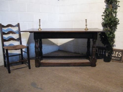 Lovely Early Victorian Peg Joined Country Oak Refectory Dining Table C1850 Wdb270/27.7
