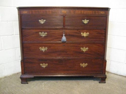 Superb Antique Regency Inlaid Mahogany Chest of Drawers C1800