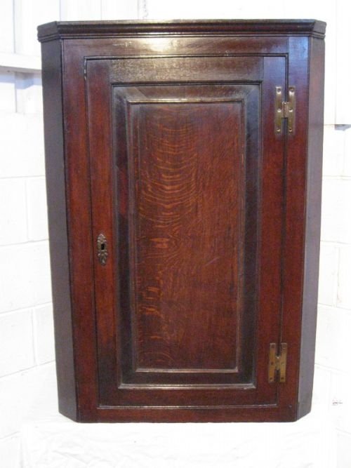 Antique Georgian Country Oak Corner Cabinet C1780