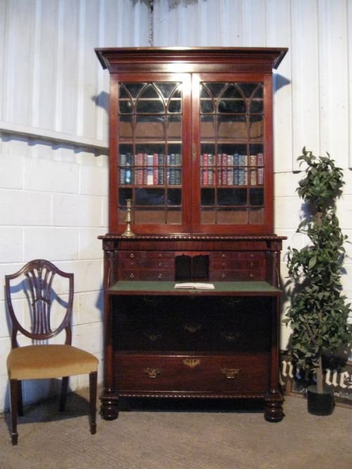 Gorgeous William 1v Mahogany Secretaire Bookcase Bureau C1820 Wdb590/25.7
