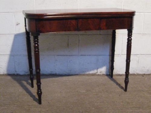 Antique Regency Mahogany Fold Over Tea or Card Table C1800