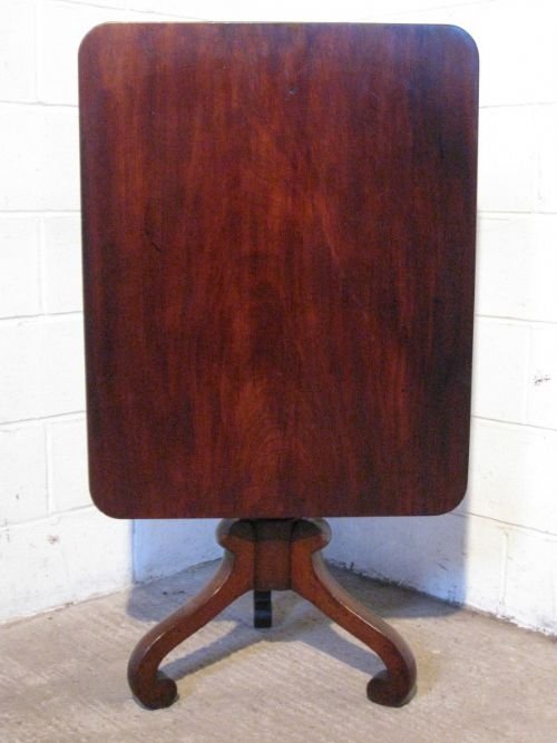 Antique Regency Rectangular Mahogany Tilt Top Table C1800