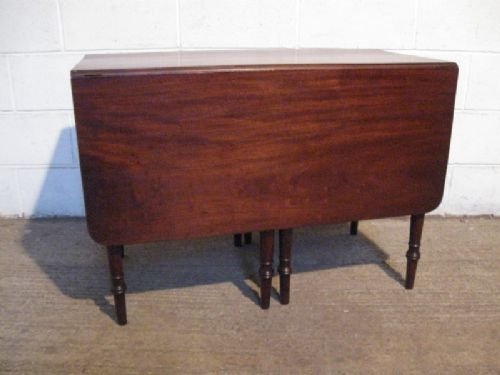 Antique Regency Mahogany Drop Leaf Dining Table C1800