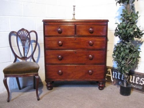 Antique Victorian Mahogany Chest of Drawers C1880