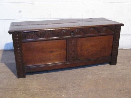 Antique Georgian Country Oak Coffer C1700