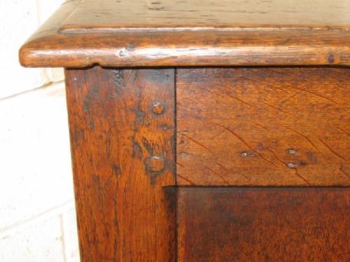 fig 1. ORIGINAL ANTIQUE JACOBEAN COUNTRY OAK COFFER C1620 - 40