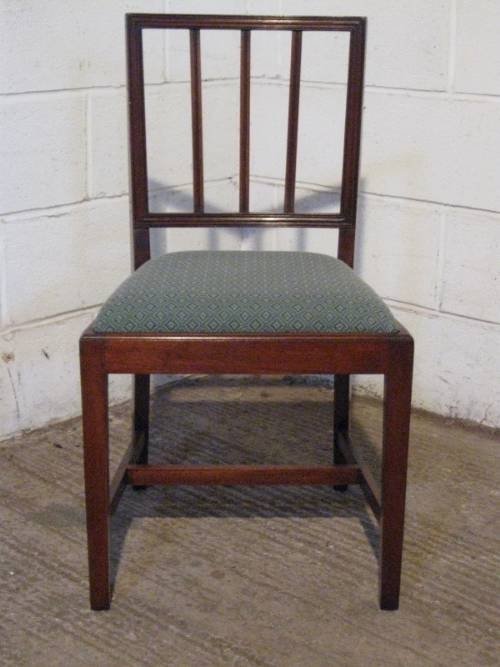 fig 1. SUPERB SET FOUR GEORGIAN MAHOGANY JOINED DINING CHAIRS C1780