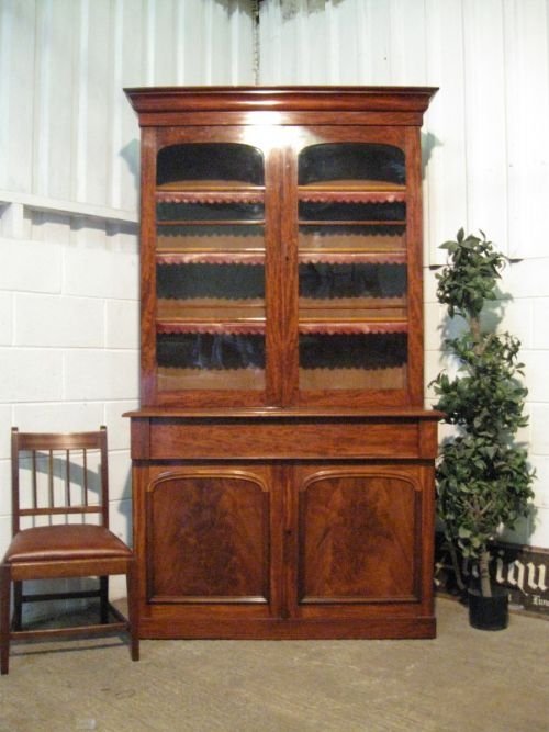 Quality Antique Victorian Mahogany Library Bookcase C1880
