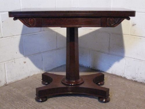Antique Regency Mahogany Fold Over Games Tea Table C1800