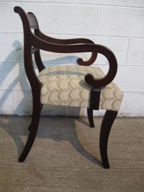 Antique Regency Mahogany Side Elbow Desk Chair C1800