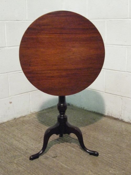 Antique Georgian Solid Oak Tilt Top Side Table C1780