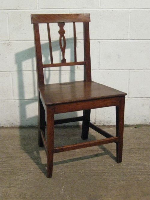 Nice Antique Georgian Solid Oak Side Chair C1780