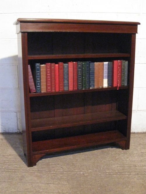 Small Antique Edwardian Mahogany Open Bookcase C1900