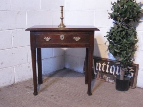 Antique Georgian Oak Lowboy Side Table C1780