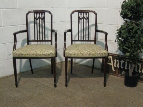 Lovely Antique Victorian Regency Style Mahogany Carver or Hall Chairs