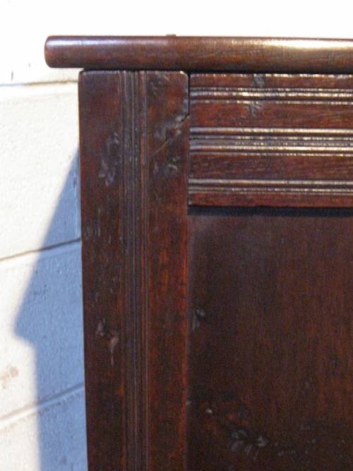 fig 1. LARGE ANTIQUE GEORGIAN OAK COFFER C1780