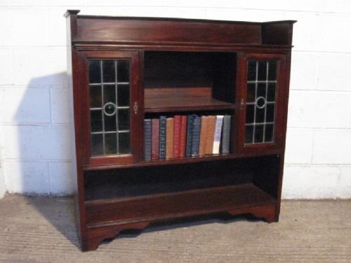 Antique Arts & Crafts Mahogany Bookcase C1900
