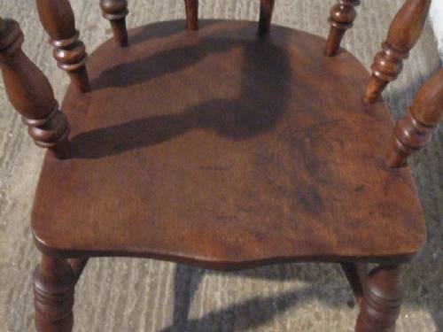 fig 1. ANTIQUE VICTORIAN SOLID OAK CAPTAINS DESK CHAIR C1880