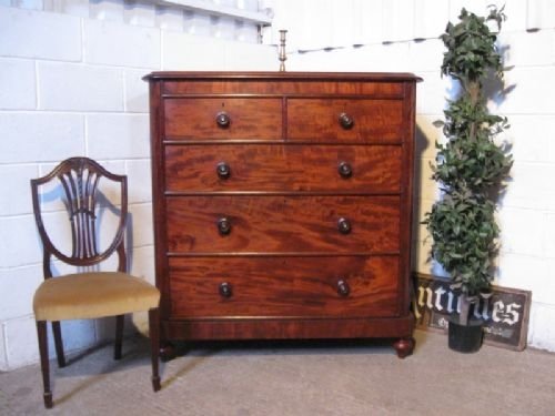 Antique Victorian Large Quality Mahogany Chest of Drawers C1880