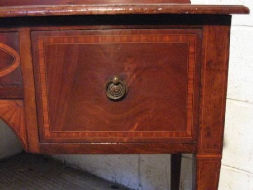 fig 1. ANTIQUE EDWARDIAN SHERATON INLAID MAHOGANY WRITING DESK C1900