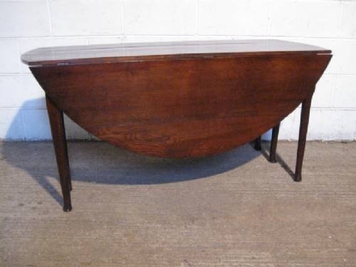 fig 1. LARGE GEORGIAN OAK GATE LEG DROP LEAF TABLE SEATS 8 -10 PEOPLE C1780