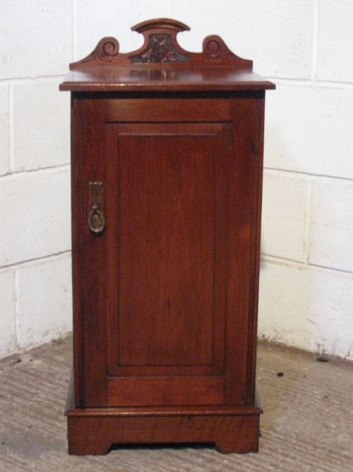 Edwardian Art Nouveau Mahogany Bedside Cabinet Pot Cupboard C1890