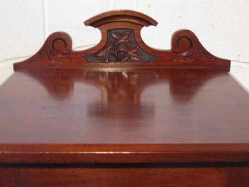fig 1. EDWARDIAN ART NOUVEAU MAHOGANY BEDSIDE CABINET POT CUPBOARD C1890