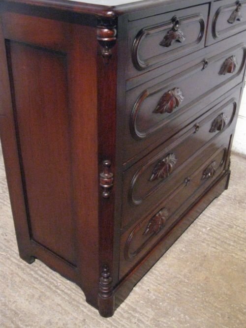 fig 1. SUPERB VICTORIAN MAHOGANY CHEST OF DRAWERS C1880