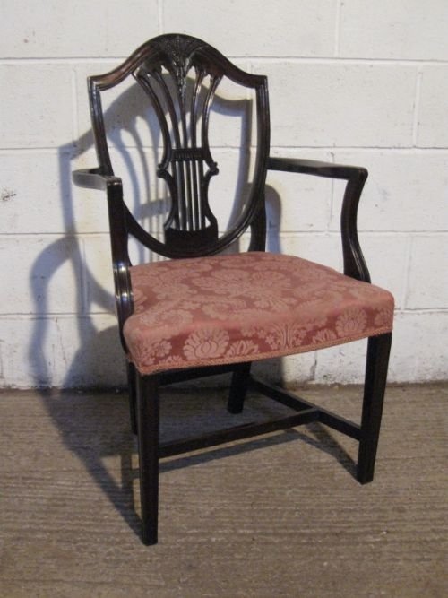 Georgian Regency Mahogany Side Hall Desk Chair C1780