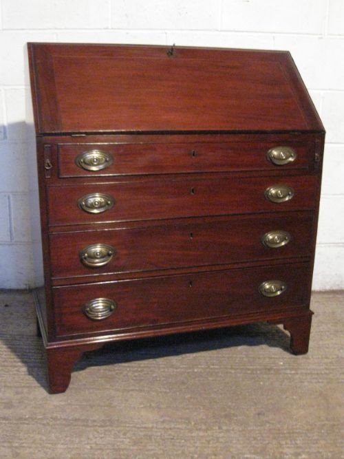 Antique Georgian Mahogany Bureau Desk C1780