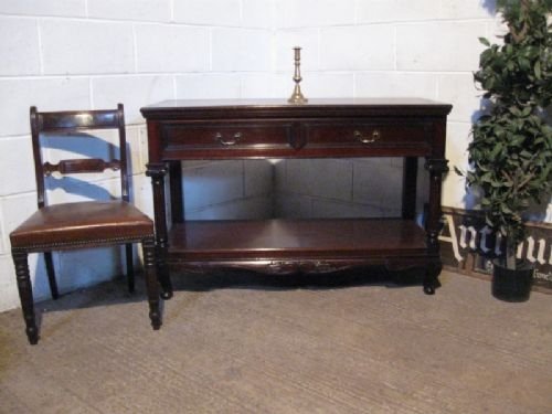 Antique Edwardian Mahogany Hall Side Table Buffet C1900