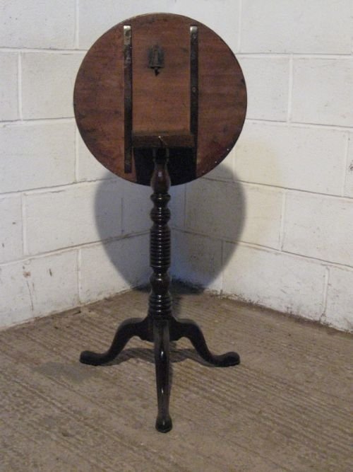 fig 1. REGENCY MAHOGANY INLAID TILT TOP WINE SIDE TABLE C1800
