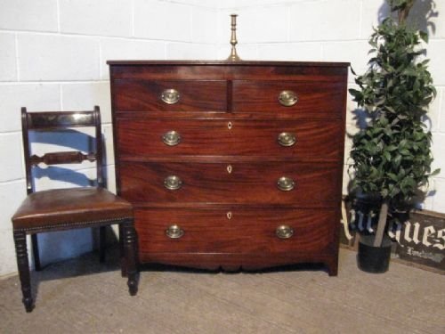 fig 1. LOVELY REGENCY MAHOGANY CHEST OF DRAWERS C1800