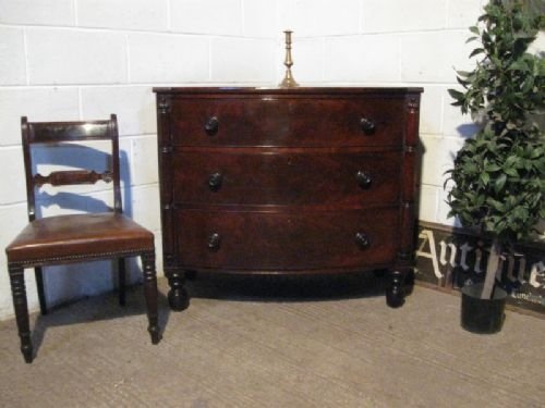 fig 1. LOVELY ANTIQUE WILLIAM 1V MAHOGANY CHEST OF DRAWERS C1820