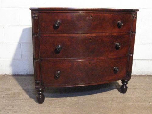 Lovely Antique William 1v Mahogany Chest of Drawers C1820