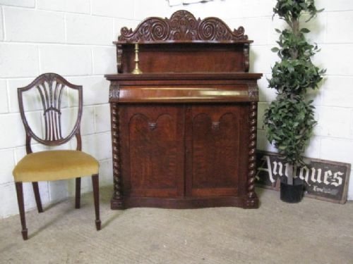 Stunning Antique William 1v Mahogany Small Chiffonier Sideboard C1820