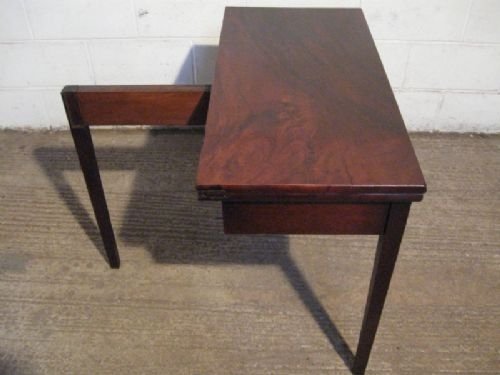 fig 1. LOVELY REGENCY MAHOGANY FOLD OVER TEA SIDE TABLE C1800