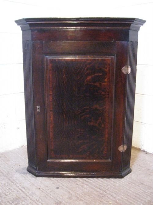 Antique Georgian Country Oak Corner Cabinet C1780