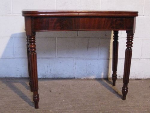 Antique Georgian Regency Mahoagny Fold Over Tea Table C1790