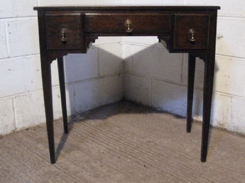 fig 1. ANTIQUE VICTORIAN COUNTRY OAK LOWBOY DESK C1880